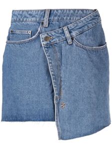 Ksubi minijupe asymétrique en jean à logo - Bleu