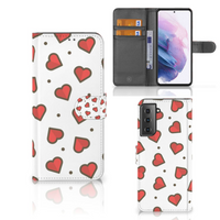 Samsung Galaxy S21 Plus Telefoon Hoesje Hearts - thumbnail