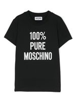 Moschino Kids t-shirt en coton à logo imprimé - Noir - thumbnail