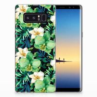 Samsung Galaxy Note 8 TPU Case Orchidee Groen - thumbnail