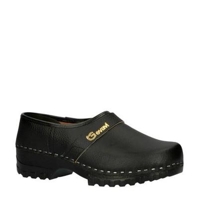 Gevavi Dallas leren klompen zwart