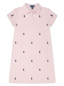 Ralph Lauren Kids robe Polo Pony en coton - Rose