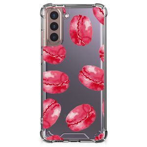 Samsung Galaxy S21 Plus Beschermhoes Pink Macarons