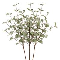 Kunstbloem Eucalyptus tak Silk - 3x - 72 cm - groen - losse steel - Kunst zijdebloemen