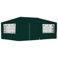 Partytent met zijwanden professioneel 90 g/m 4x6 m groen - thumbnail