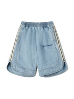 Palm Angels Kids short de sport en chambray - Bleu - thumbnail