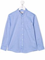 Woolrich Kids chemise oxford à boutonnière sur le devant - Bleu