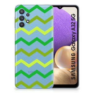 Samsung Galaxy A32 5G TPU bumper Zigzag Groen