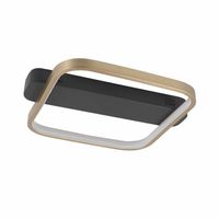 Highlight Plafondlamp Ascona L 36 B 30 cm mat goud-zwart - thumbnail