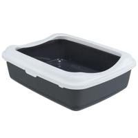 Trixie kattenbak classic antraciet/wit 47x37x15 cm
