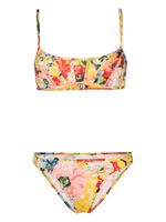 ZIMMERMANN Alight floral-print bikini - Jaune