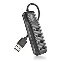 NGS PORT 2.0 - USB 2.0-Hub met 4 Poorten, Elegant en Draagbaar Ontwerp, Klein en Lichtgewicht Formaat, Overdrachtssnelheid tot 480 Mbps, Compatibel met alle Besturingssystemen, 10 x 3.2 cm