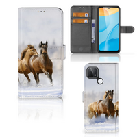 OPPO A15 Telefoonhoesje met Pasjes Paarden