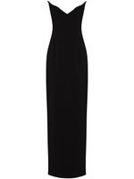 Mônot robe-bustier longue à col v - Noir