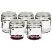 Weckpot/inmaakpot - 5x - Tarro - 250 ml - glas - met beugelsluiting - 11 x 10 cm - luchtdicht - thumbnail