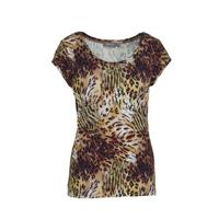 Geisha T-shirt met zebraprint multicolor