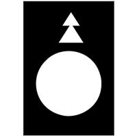 Schneider ZB2BY2912 naamplaatje, 30 x 40 mm, zwart, links, langzaam-snel