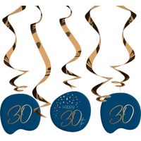 Swirls 30 Jaar Elegant True Blue (5st) - thumbnail