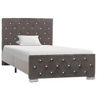 VidaXL Bedframe, stof, 90 x 200 cm, grijs