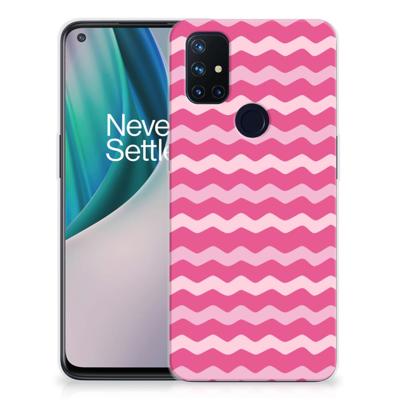 OnePlus Nord N10 5G TPU bumper Waves Pink OnePlus Nord N10 5G TPU bumper Waves Pink