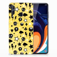 Silicone Back Case Samsung Galaxy A60 Punk Geel