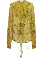 Victoria Beckham blouse Romantic à fleurs - Jaune - thumbnail