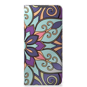 Motorola Moto G22 Smart Cover Purple Flower