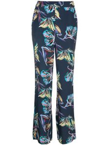 DVF Diane von Furstenberg pantalon droit à imprimé papillons - Bleu