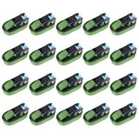 vidaXL Spanbanden 20 st 800 daN 6 m groen