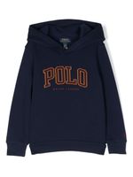 Ralph Lauren Kids hoodie en coton à logo appliqué - Bleu