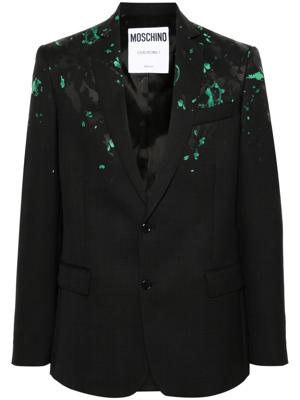 Moschino Geruite blazer - Grijs
