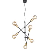 LED Hanglamp - Trion Ross - E27 Fitting - 6-lichts - Rond - Mat Goud - Aluminium
