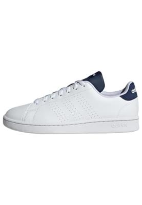adidas Advantage heren Sneaker, Ftwwht/Ftwwht/Dkblue, 45 1/3 EU