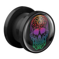 Tunnel met Magisch Doodshoofd Design Acryl Tunnels & Plugs