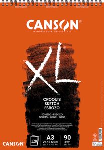 Canson schetsblok XL ft 29,7 x 42 cm (A3), blok van 120 blad