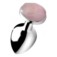 XR Brands Rose Quartz Gem - Butt Plug - Large