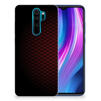 Xiaomi Redmi Note 8 Pro TPU bumper Geruit Rood