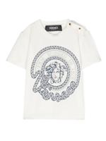 Versace Kids Medusa T-shirt van katoenblend - Wit