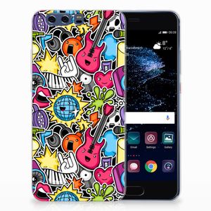 Huawei P10 Plus Silicone Back Cover Punk Rock