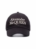 Alexander McQueen casquette à logo brodé - Noir