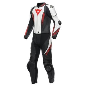 DAINESE Laguna Seca 5, 2-delig motorpak, Zwart-Wit-Rood